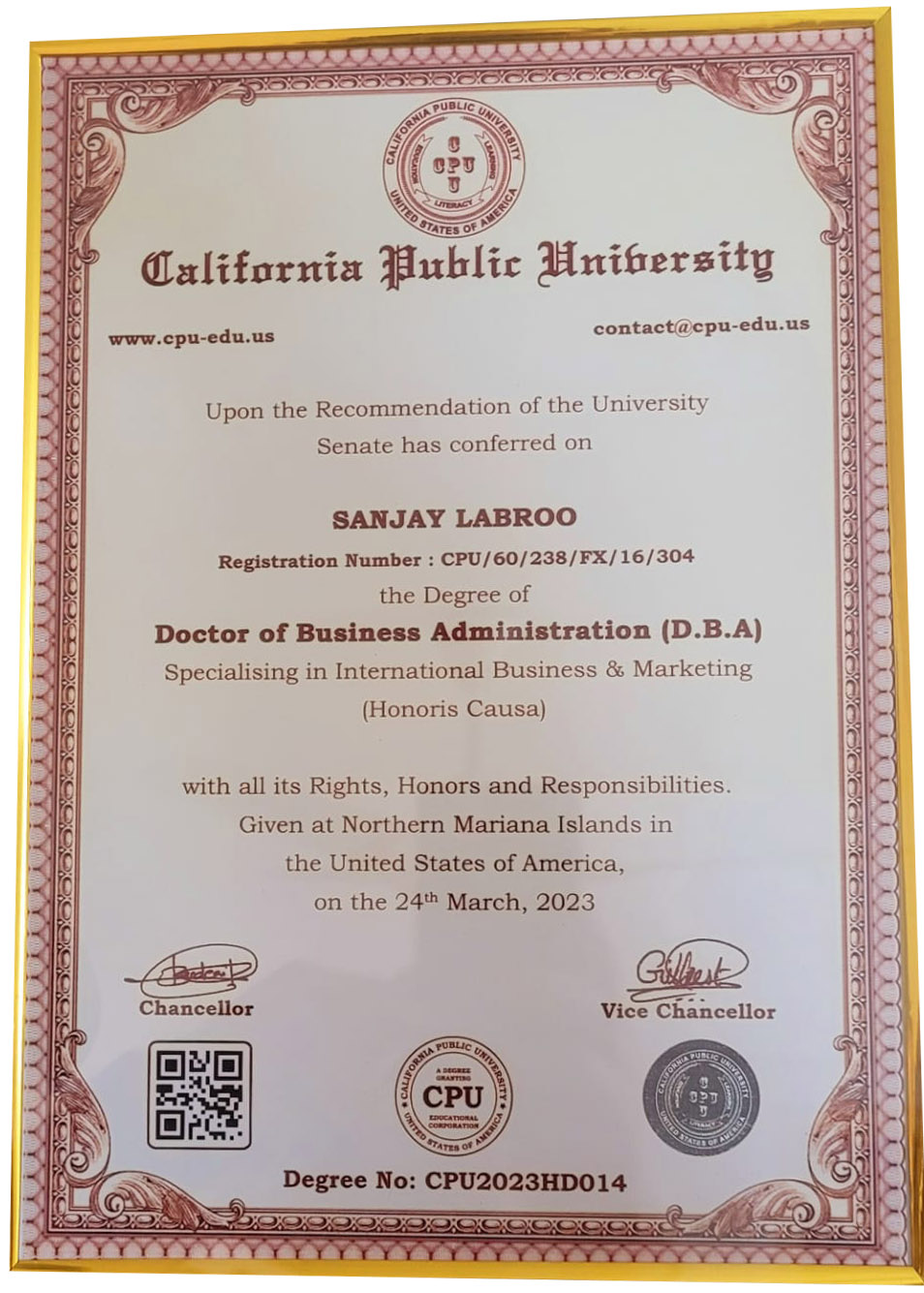 Certificate-labroo